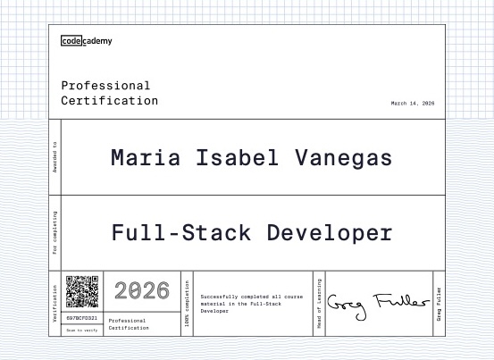 SheCodes Plus Certification